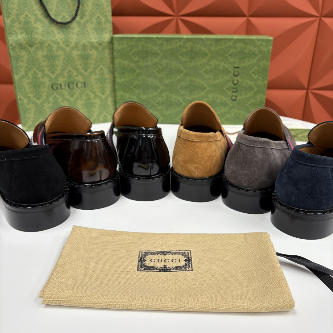 💋💍G家 GUCC* 新品男士织带乐福鞋皮鞋 经典织带系列，诠释多元时尚 采用进口开边珠亮皮/高丝光磨砂