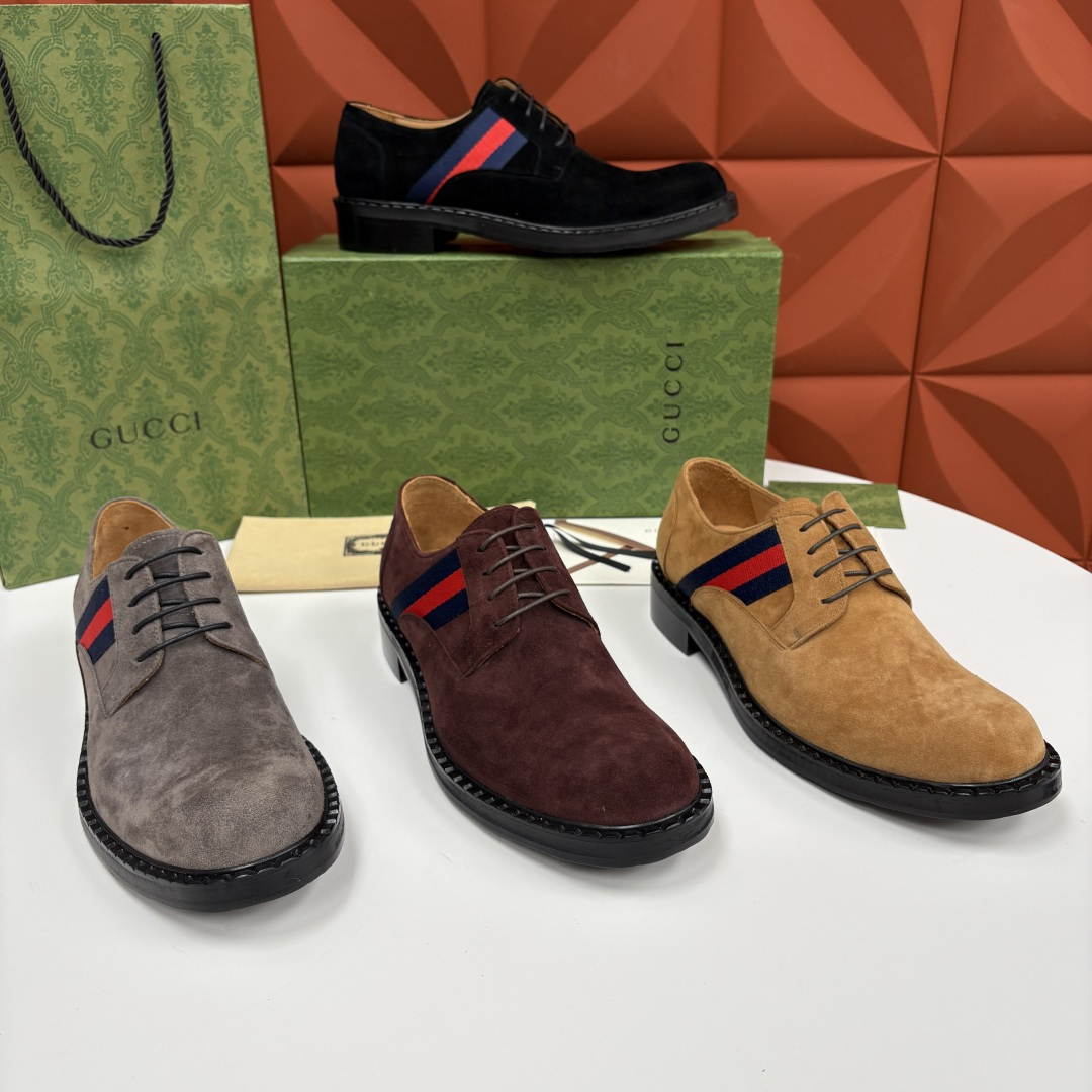 💋💍G家 GUCC* 新品男士织带正装鞋皮鞋 经典织带系带系列，复古格调与多元魅力的碰撞 采用进口高丝光
