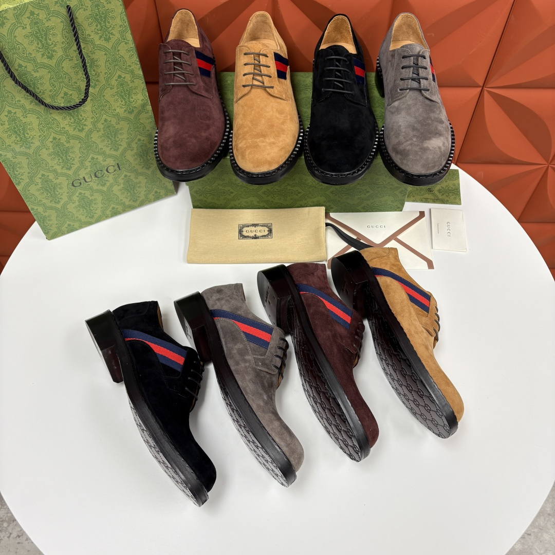 💋💍G家 GUCC* 新品男士织带正装鞋皮鞋 经典织带系带系列，复古格调与多元魅力的碰撞 采用进口高丝光