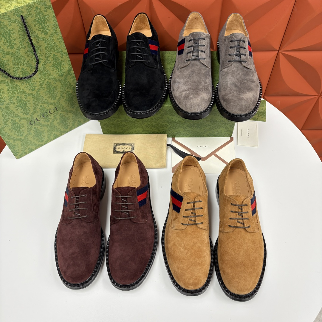 💋💍G家 GUCC* 新品男士织带正装鞋皮鞋 经典织带系带系列，复古格调与多元魅力的碰撞 采用进口高丝光