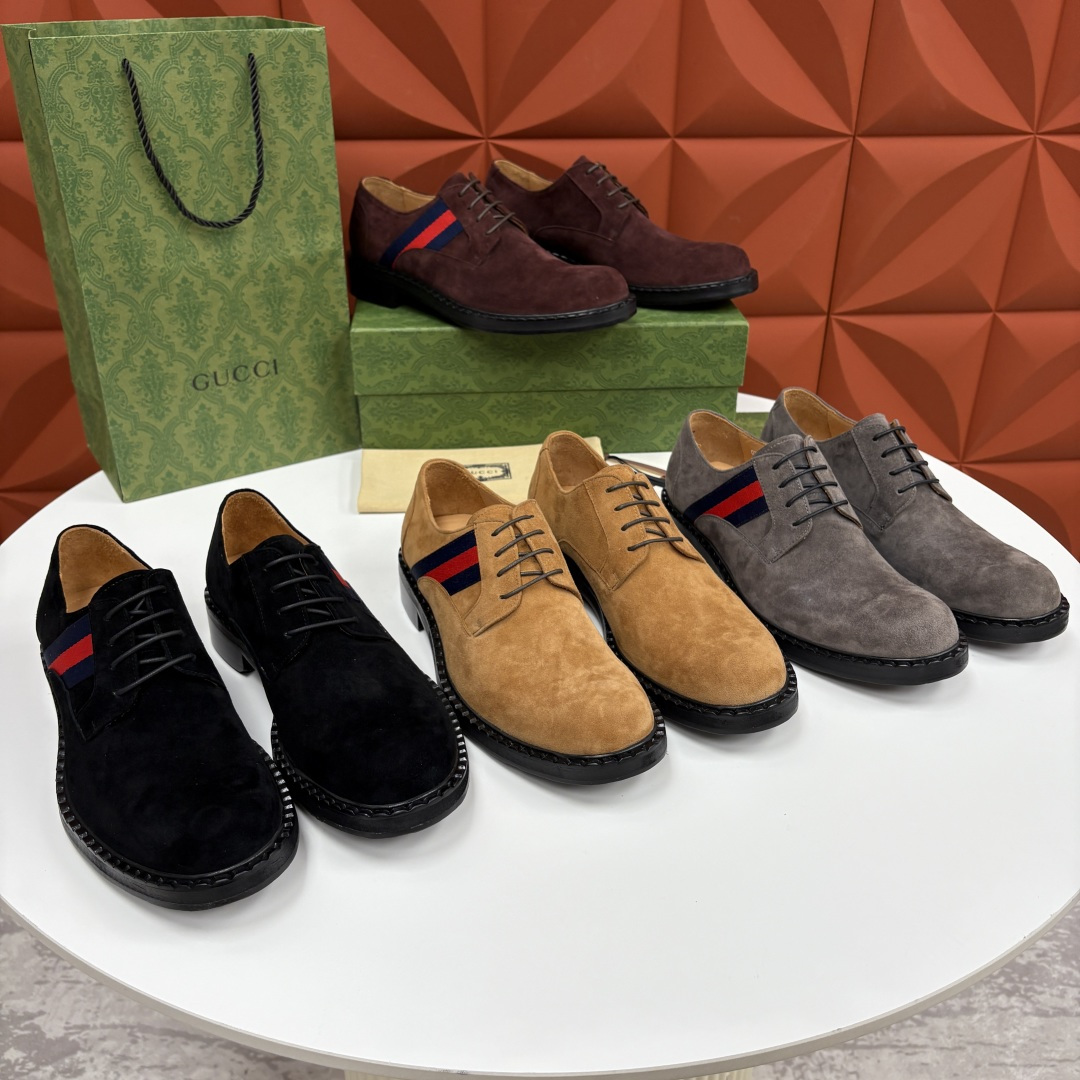 💋💍G家 GUCC* 新品男士织带正装鞋皮鞋 经典织带系带系列，复古格调与多元魅力的碰撞 采用进口高丝光