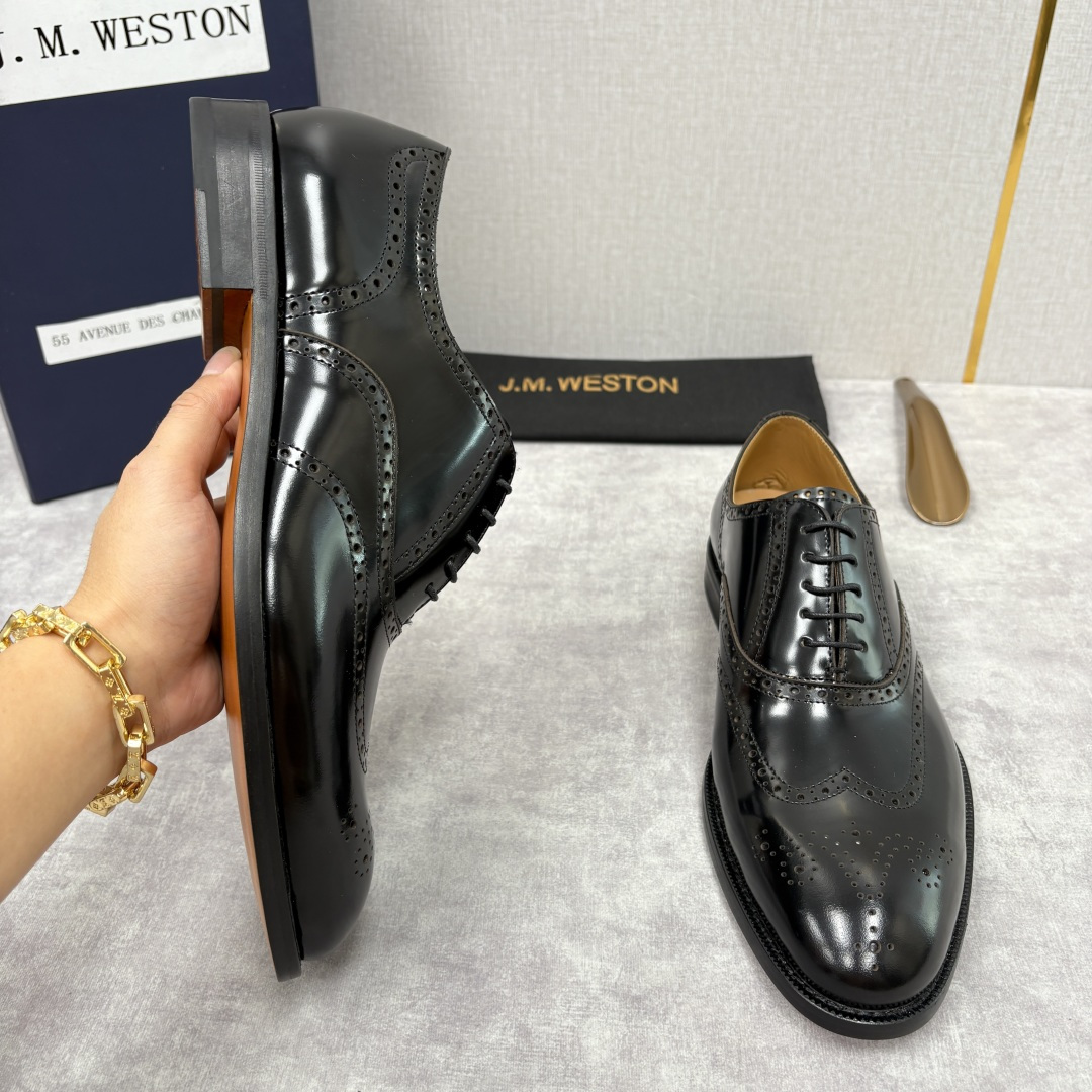 💋💍J.M.Westo*n 威士-顿 布洛克雕花男士正装鞋皮鞋 法国顶级皮鞋品牌 当法式奢品匠艺邂逅布洛