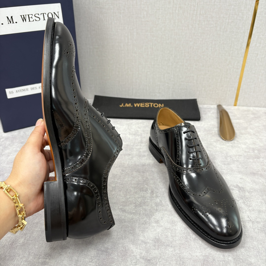💋💍J.M.Westo*n 威士-顿 布洛克雕花男士正装鞋皮鞋 法国顶级皮鞋品牌 当法式奢品匠艺邂逅布洛