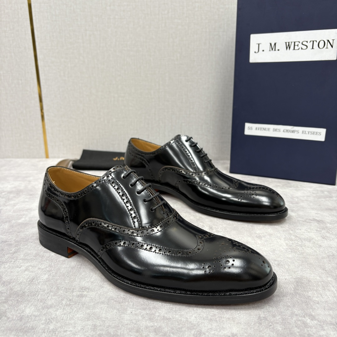 💋💍J.M.Westo*n 威士-顿 布洛克雕花男士正装鞋皮鞋 法国顶级皮鞋品牌 当法式奢品匠艺邂逅布洛