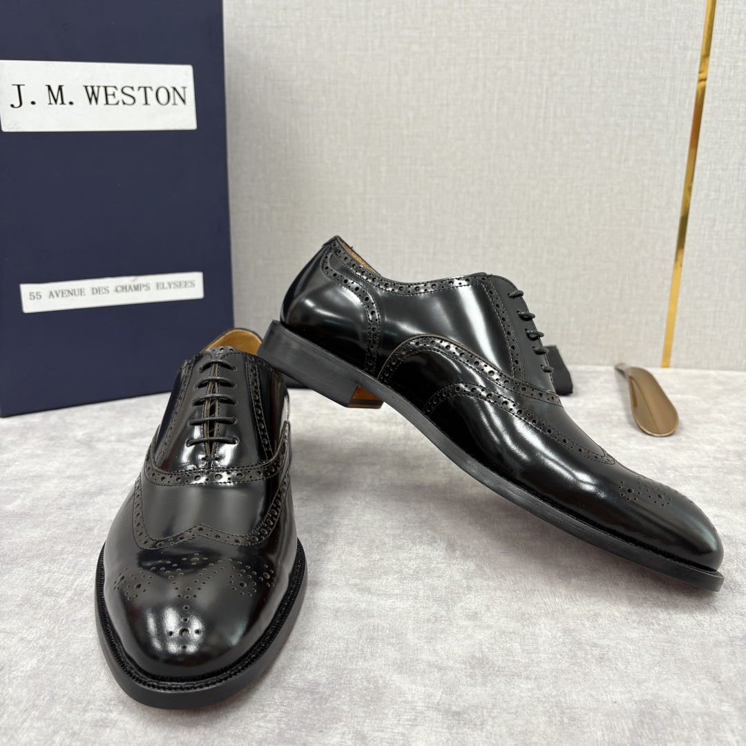 💋💍J.M.Westo*n 威士-顿 布洛克雕花男士正装鞋皮鞋 法国顶级皮鞋品牌 当法式奢品匠艺邂逅布洛
