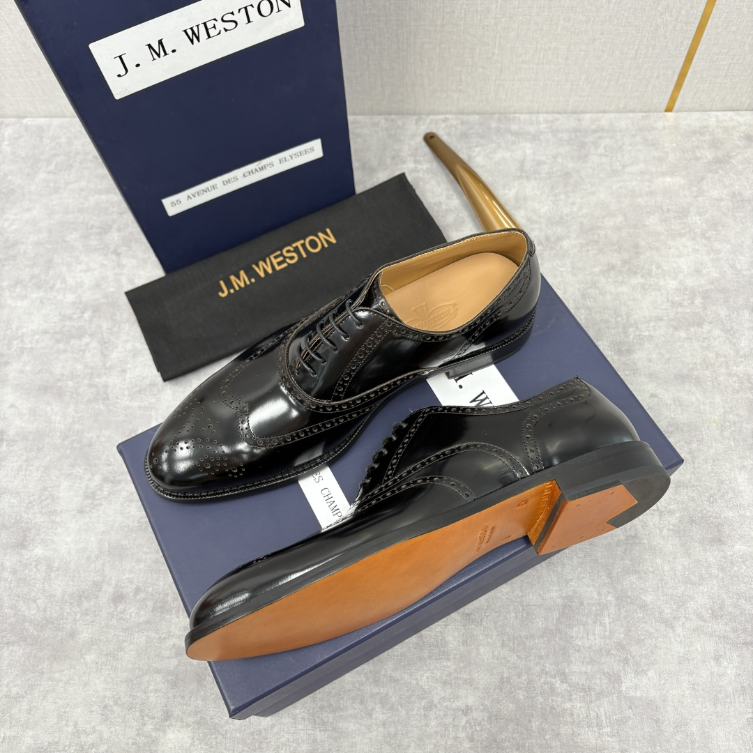 💋💍J.M.Westo*n 威士-顿 布洛克雕花男士正装鞋皮鞋 法国顶级皮鞋品牌 当法式奢品匠艺邂逅布洛