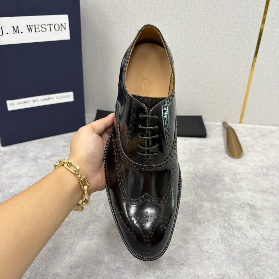 💋💍J.M.Westo*n 威士-顿 布洛克雕花男士正装鞋皮鞋 法国顶级皮鞋品牌 当法式奢品匠艺邂逅布洛