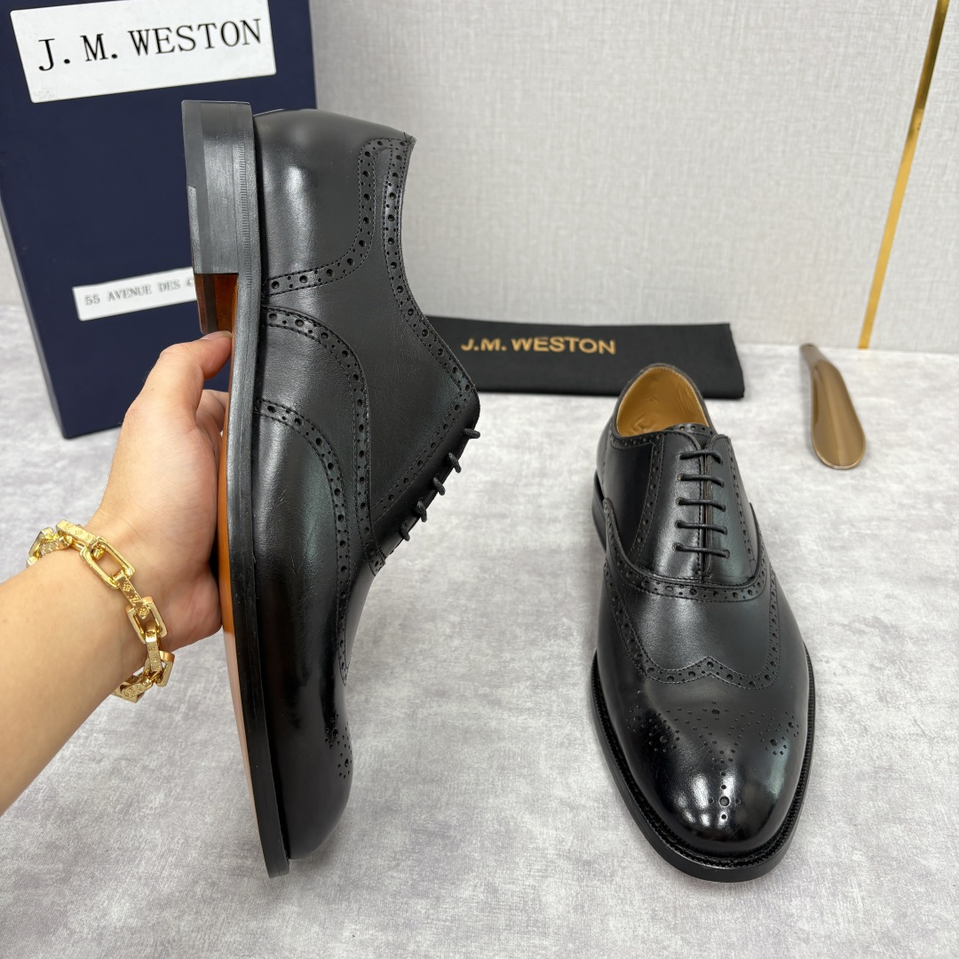 💋💍J.M.Westo*n 威士-顿 布洛克雕花男士正装鞋皮鞋 法国顶级皮鞋品牌 当法式奢品匠艺邂逅布洛