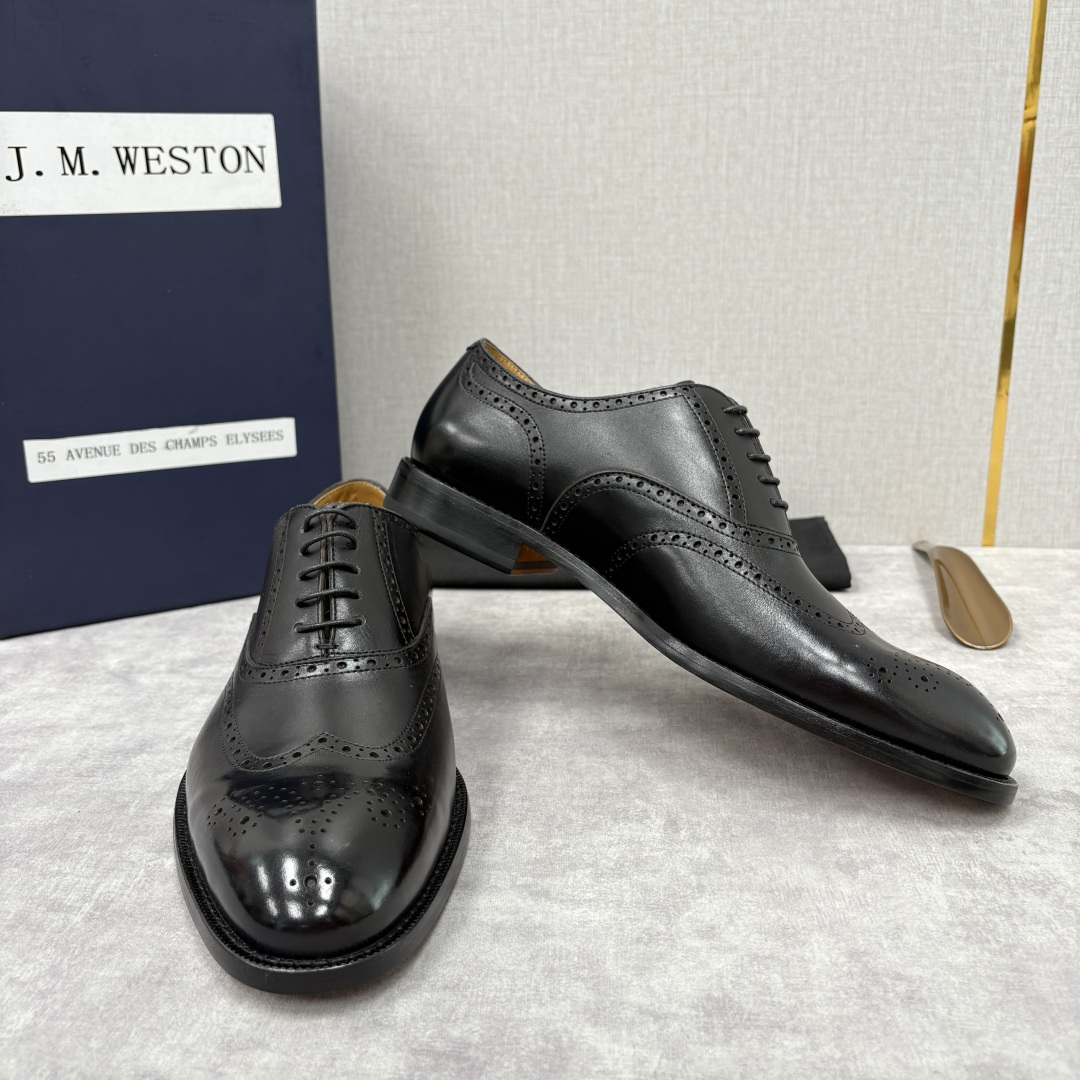 💋💍J.M.Westo*n 威士-顿 布洛克雕花男士正装鞋皮鞋 法国顶级皮鞋品牌 当法式奢品匠艺邂逅布洛