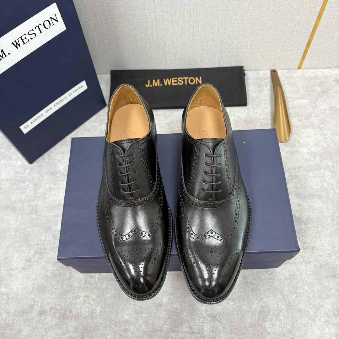 💋💍J.M.Westo*n 威士-顿 布洛克雕花男士正装鞋皮鞋 法国顶级皮鞋品牌 当法式奢品匠艺邂逅布洛