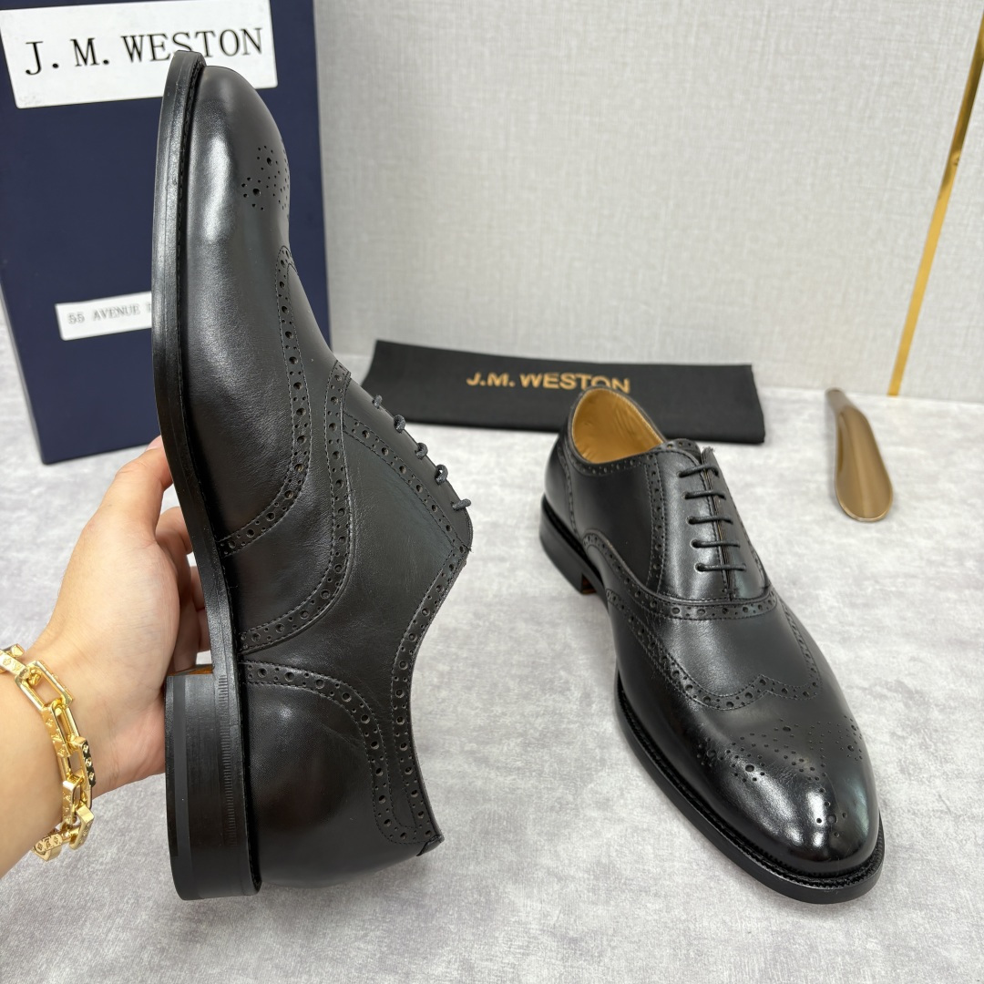 💋💍J.M.Westo*n 威士-顿 布洛克雕花男士正装鞋皮鞋 法国顶级皮鞋品牌 当法式奢品匠艺邂逅布洛