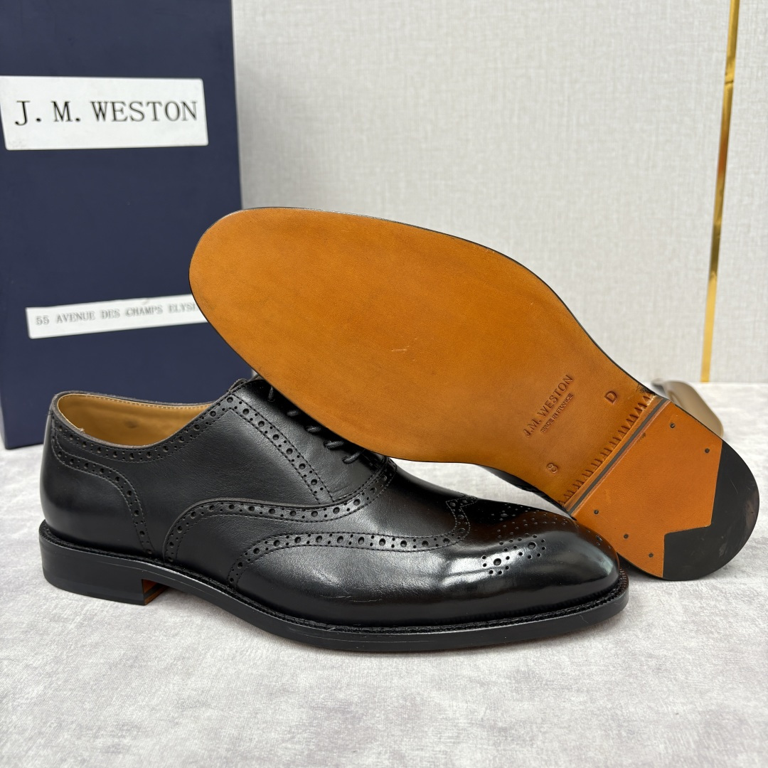 💋💍J.M.Westo*n 威士-顿 布洛克雕花男士正装鞋皮鞋 法国顶级皮鞋品牌 当法式奢品匠艺邂逅布洛