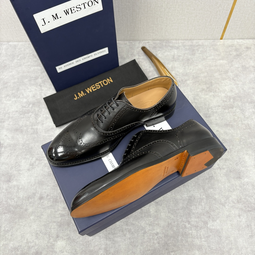 💋💍J.M.Westo*n 威士-顿 布洛克雕花男士正装鞋皮鞋 法国顶级皮鞋品牌 当法式奢品匠艺邂逅布洛