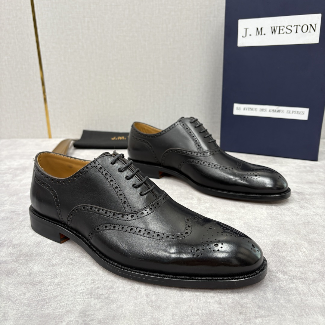 💋💍J.M.Westo*n 威士-顿 布洛克雕花男士正装鞋皮鞋 法国顶级皮鞋品牌 当法式奢品匠艺邂逅布洛
