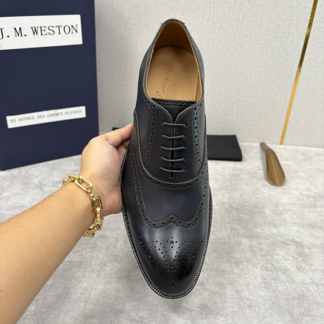 💋💍J.M.Westo*n 威士-顿 布洛克雕花男士正装鞋皮鞋 法国顶级皮鞋品牌 当法式奢品匠艺邂逅布洛
