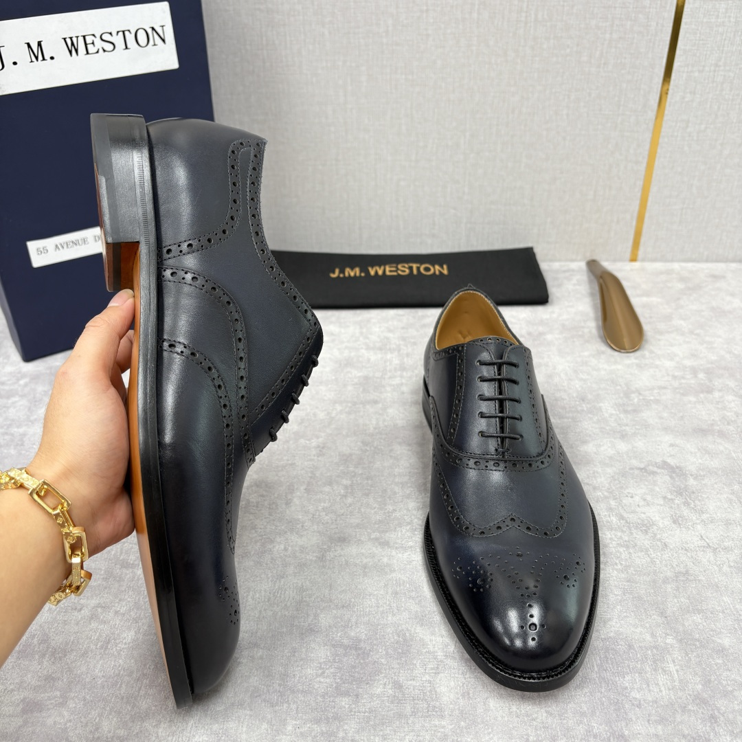💋💍J.M.Westo*n 威士-顿 布洛克雕花男士正装鞋皮鞋 法国顶级皮鞋品牌 当法式奢品匠艺邂逅布洛