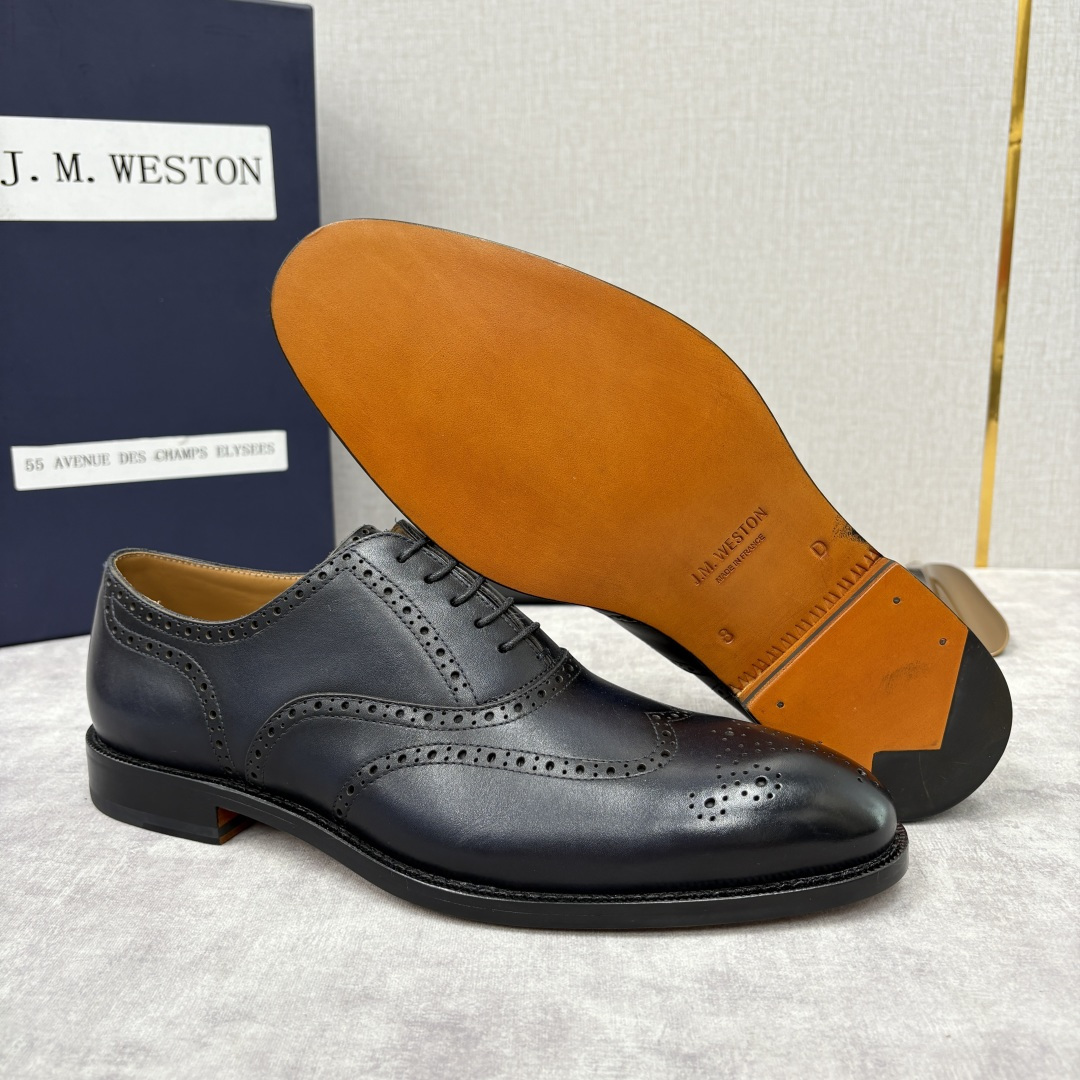 💋💍J.M.Westo*n 威士-顿 布洛克雕花男士正装鞋皮鞋 法国顶级皮鞋品牌 当法式奢品匠艺邂逅布洛