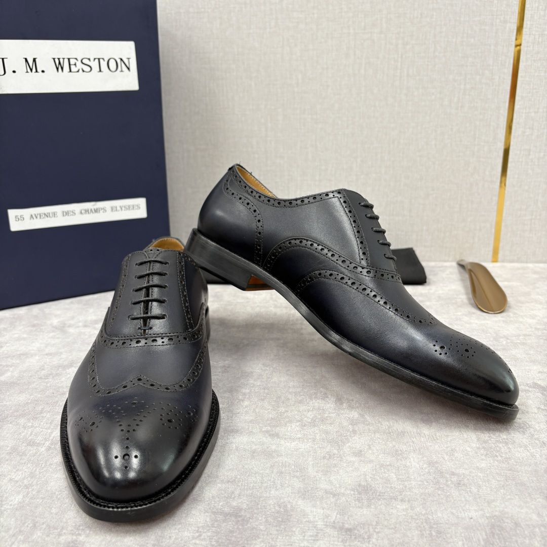 💋💍J.M.Westo*n 威士-顿 布洛克雕花男士正装鞋皮鞋 法国顶级皮鞋品牌 当法式奢品匠艺邂逅布洛