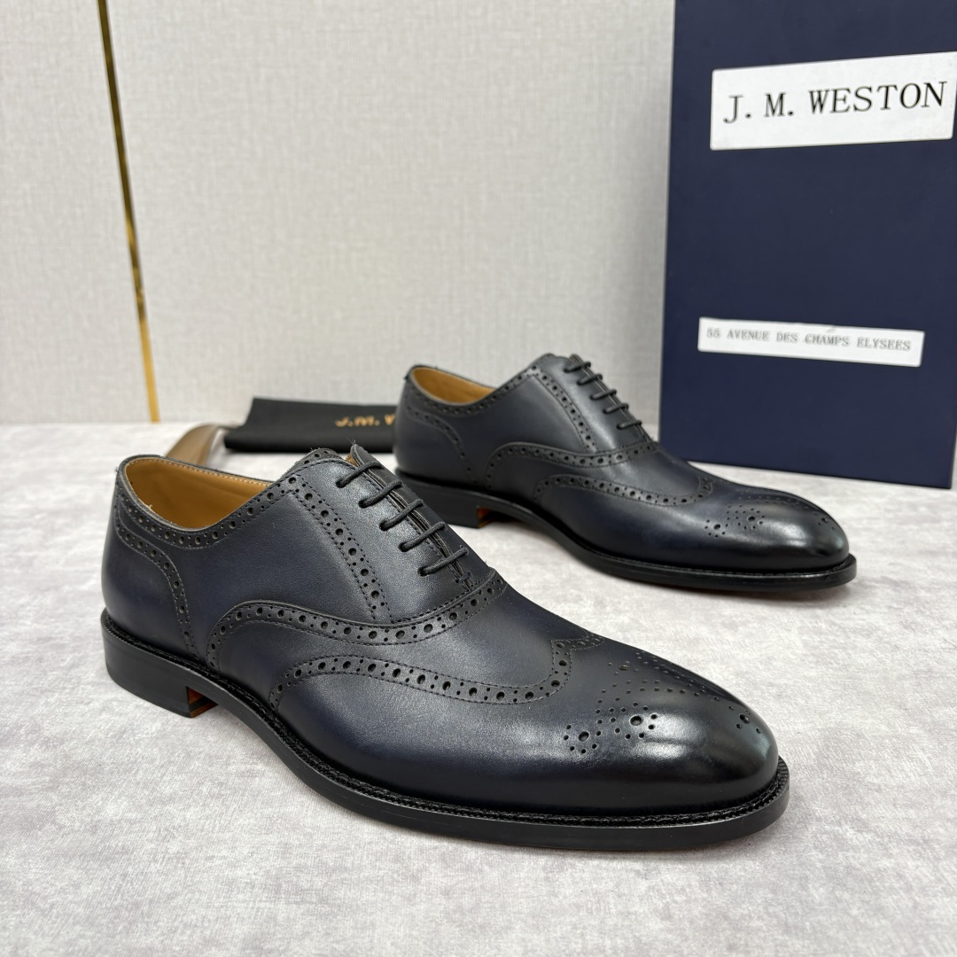 💋💍J.M.Westo*n 威士-顿 布洛克雕花男士正装鞋皮鞋 法国顶级皮鞋品牌 当法式奢品匠艺邂逅布洛
