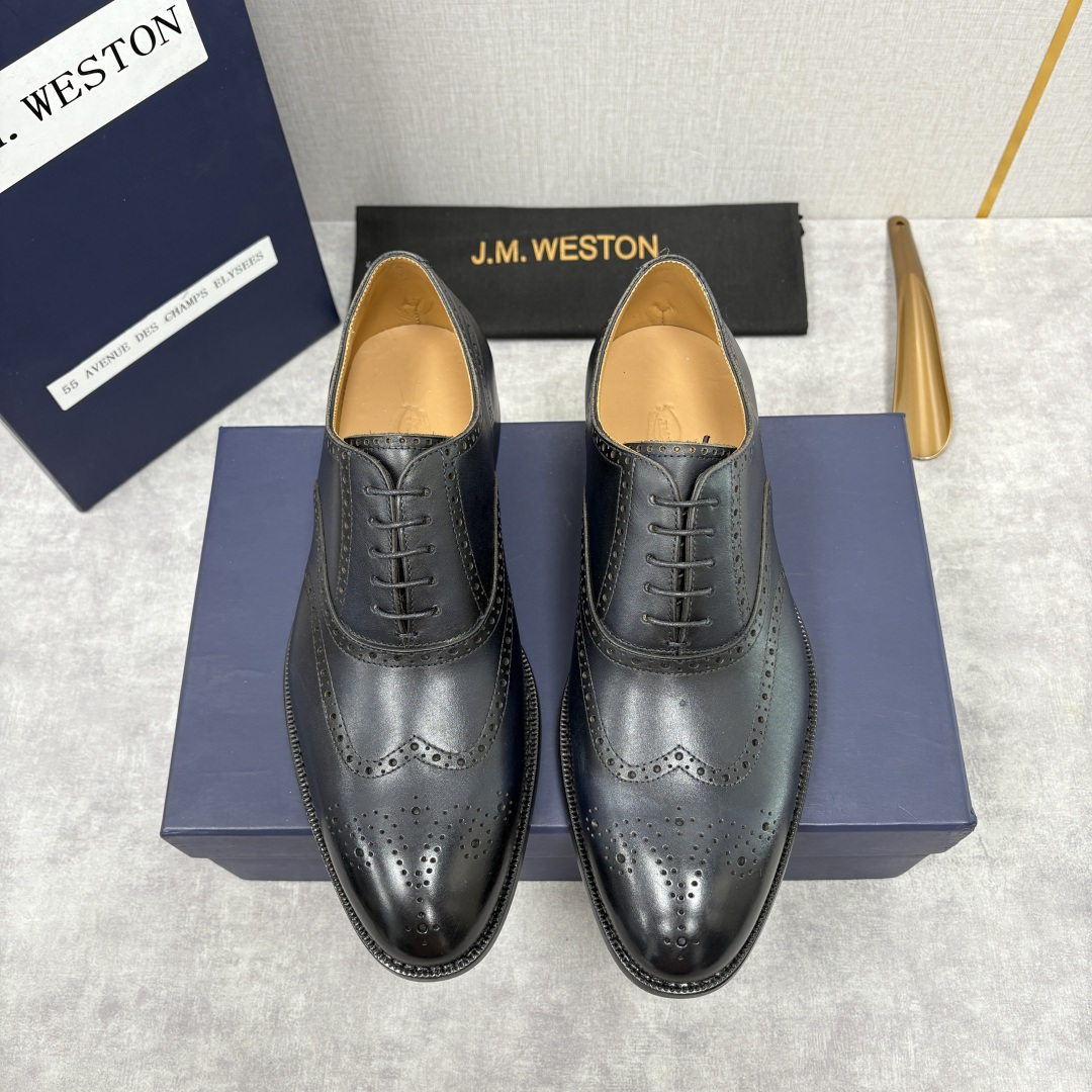 💋💍J.M.Westo*n 威士-顿 布洛克雕花男士正装鞋皮鞋 法国顶级皮鞋品牌 当法式奢品匠艺邂逅布洛