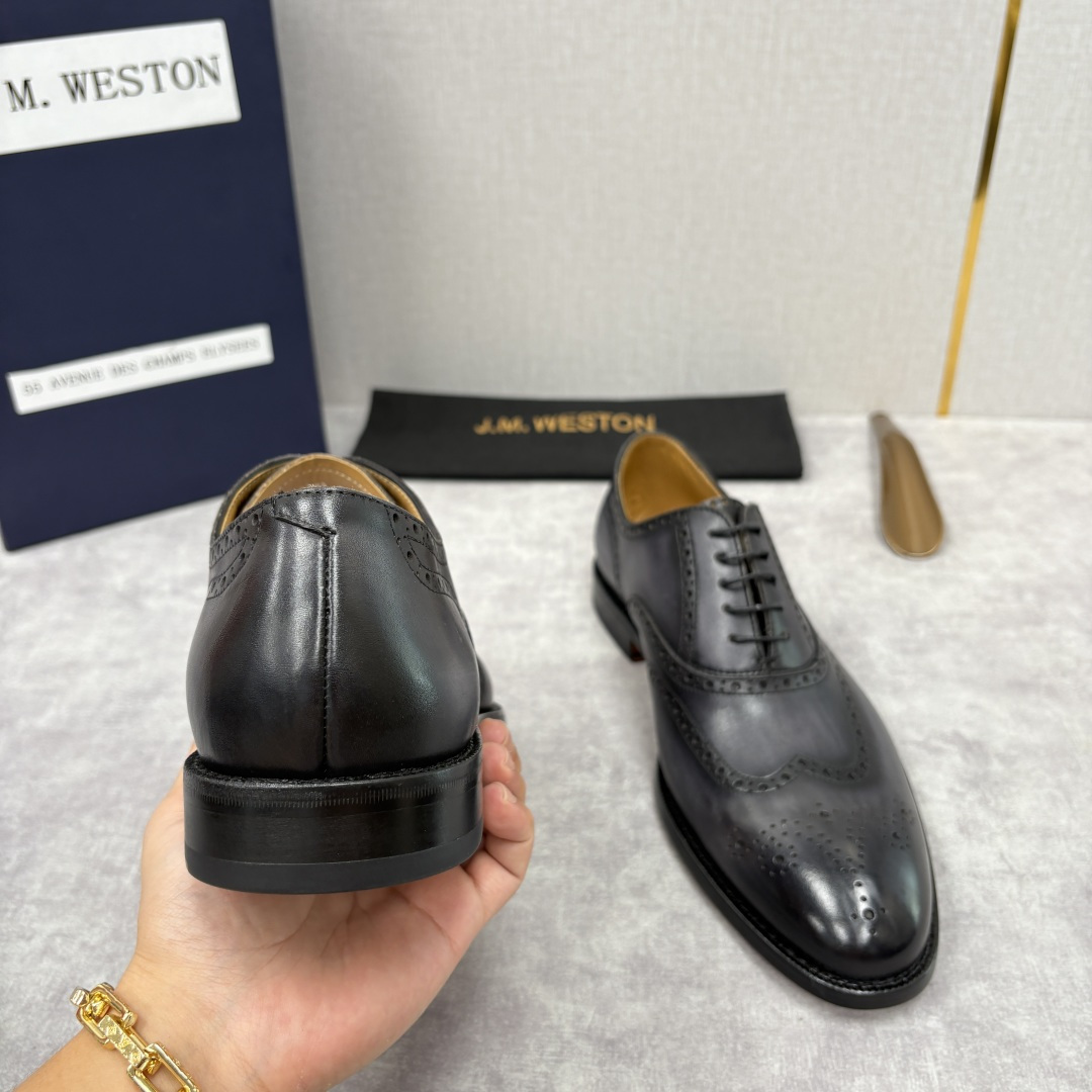 💋💍J.M.Westo*n 威士-顿 布洛克雕花男士正装鞋皮鞋 法国顶级皮鞋品牌 当法式奢品匠艺邂逅布洛