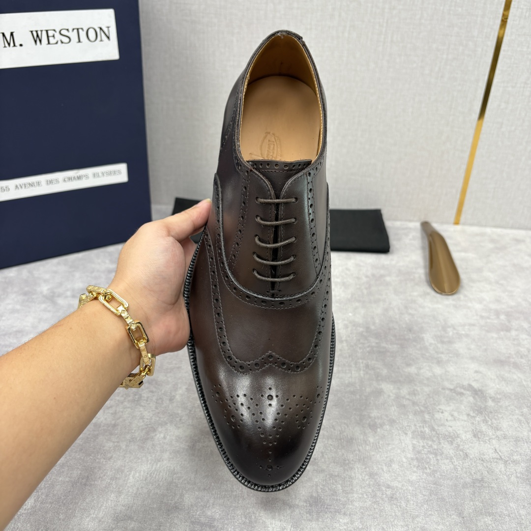 💋💍J.M.Westo*n 威士-顿 布洛克雕花男士正装鞋皮鞋 法国顶级皮鞋品牌 当法式奢品匠艺邂逅布洛