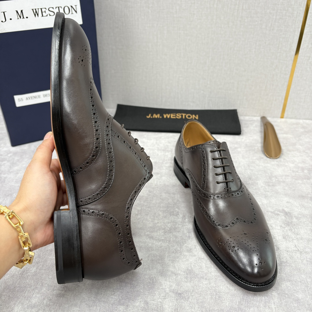 💋💍J.M.Westo*n 威士-顿 布洛克雕花男士正装鞋皮鞋 法国顶级皮鞋品牌 当法式奢品匠艺邂逅布洛