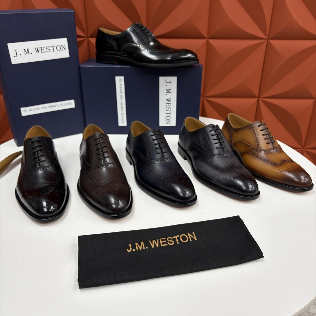 💋💍J.M.Westo*n 威士-顿 布洛克雕花男士正装鞋皮鞋 法国顶级皮鞋品牌 当法式奢品匠艺邂逅布洛