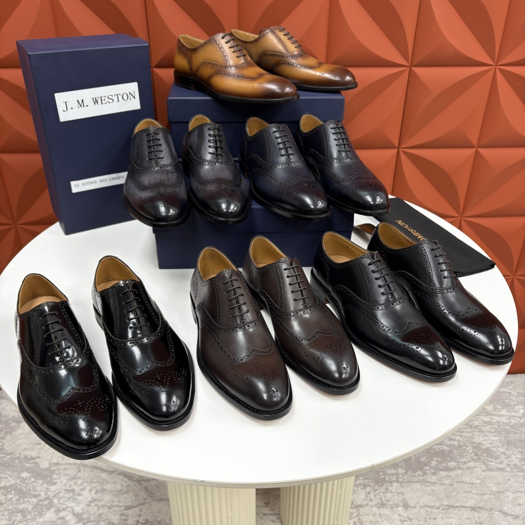 💋💍J.M.Westo*n 威士-顿 布洛克雕花男士正装鞋皮鞋 法国顶级皮鞋品牌 当法式奢品匠艺邂逅布洛