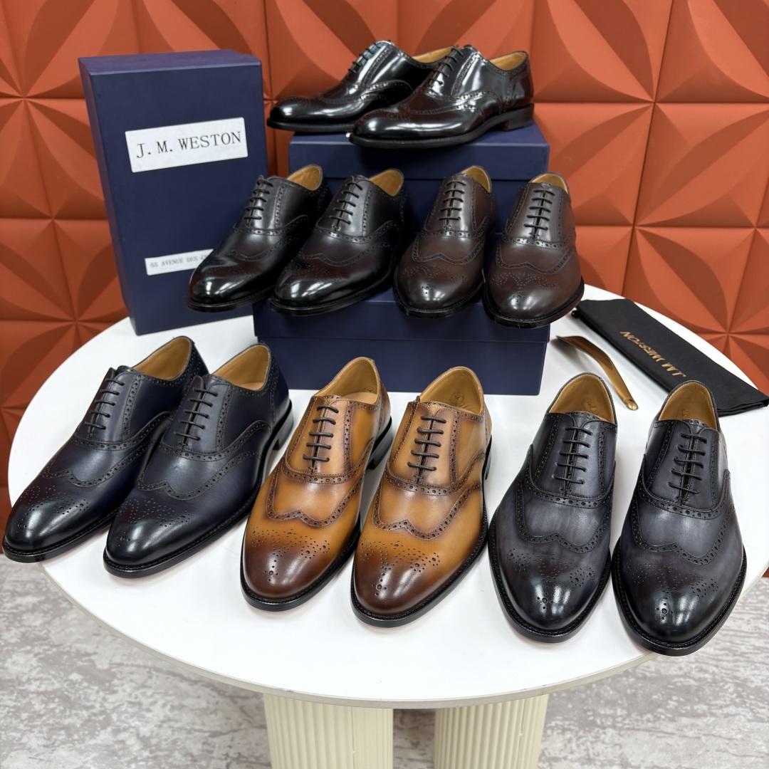 💋💍J.M.Westo*n 威士-顿 布洛克雕花男士正装鞋皮鞋 法国顶级皮鞋品牌 当法式奢品匠艺邂逅布洛