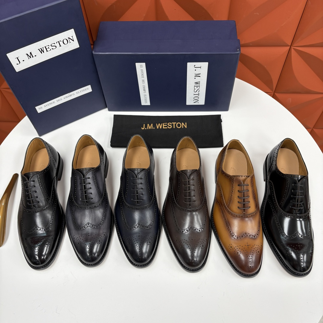 💋💍J.M.Westo*n 威士-顿 布洛克雕花男士正装鞋皮鞋 法国顶级皮鞋品牌 当法式奢品匠艺邂逅布洛