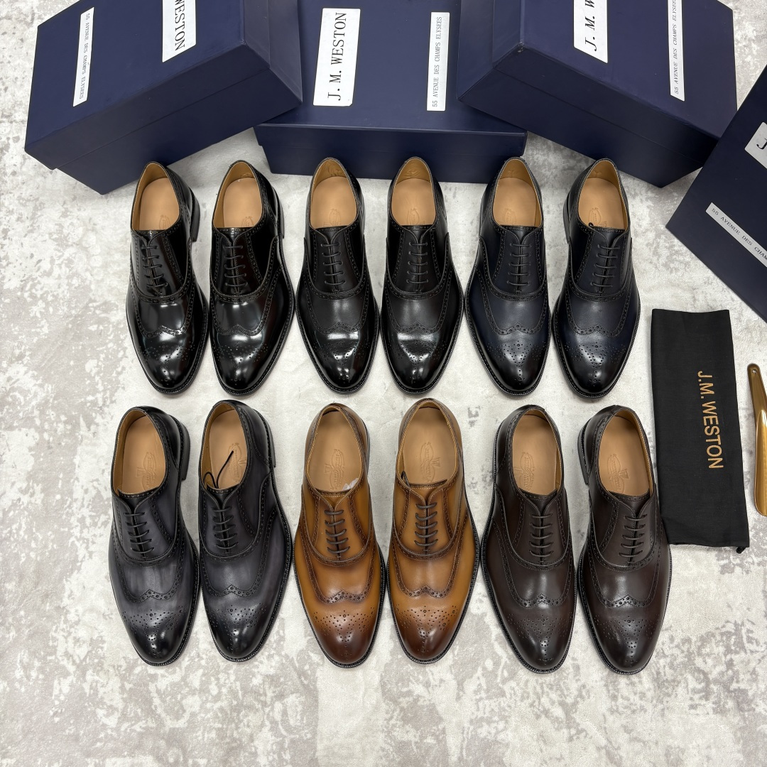 💋💍J.M.Westo*n 威士-顿 布洛克雕花男士正装鞋皮鞋 法国顶级皮鞋品牌 当法式奢品匠艺邂逅布洛