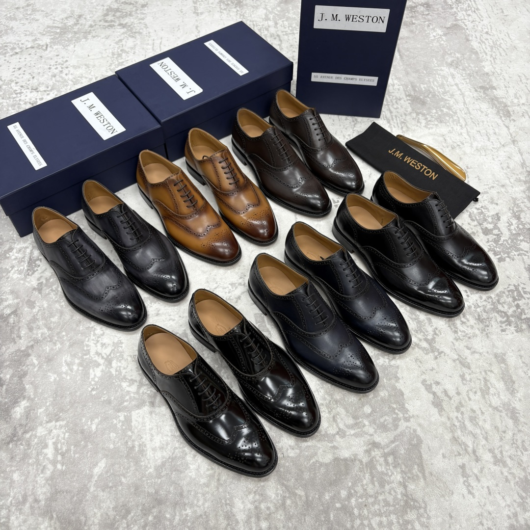 💋💍J.M.Westo*n 威士-顿 布洛克雕花男士正装鞋皮鞋 法国顶级皮鞋品牌 当法式奢品匠艺邂逅布洛