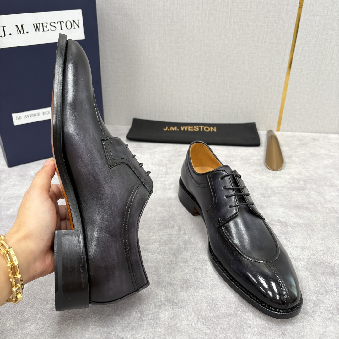 💋💍J.M.Westo*n 威士-顿 男士德比鞋正装鞋皮鞋 法国顶级皮鞋品牌 以简约线条勾勒出法式优雅的