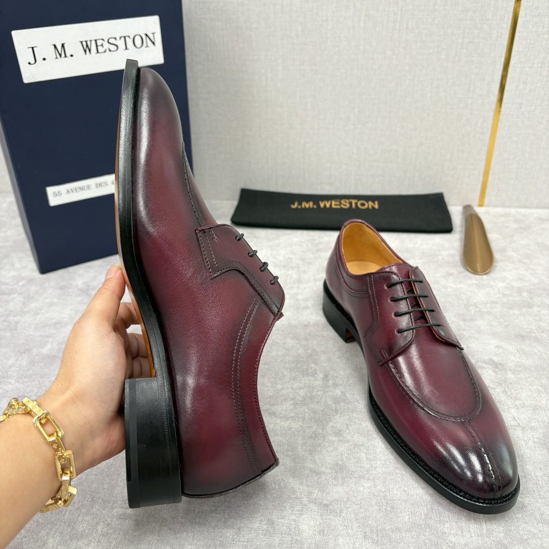 💋💍J.M.Westo*n 威士-顿 男士德比鞋正装鞋皮鞋 法国顶级皮鞋品牌 以简约线条勾勒出法式优雅的