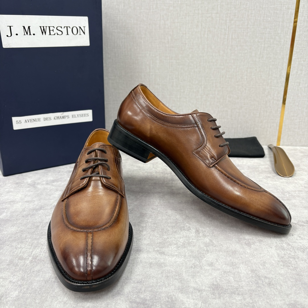 💋💍J.M.Westo*n 威士-顿 男士德比鞋正装鞋皮鞋 法国顶级皮鞋品牌 以简约线条勾勒出法式优雅的