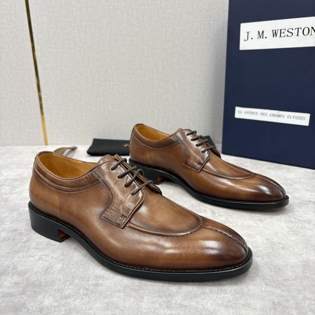 💋💍J.M.Westo*n 威士-顿 男士德比鞋正装鞋皮鞋 法国顶级皮鞋品牌 以简约线条勾勒出法式优雅的