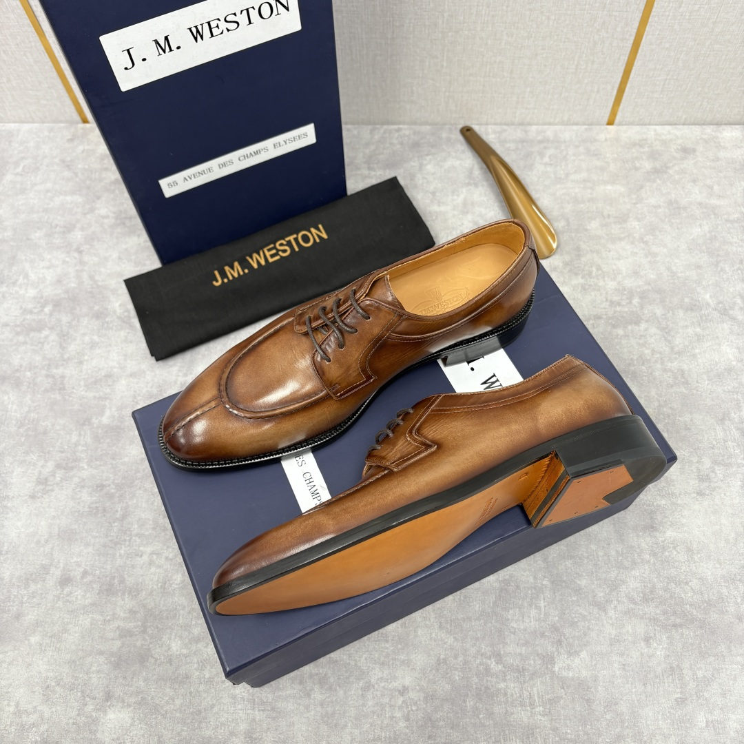 💋💍J.M.Westo*n 威士-顿 男士德比鞋正装鞋皮鞋 法国顶级皮鞋品牌 以简约线条勾勒出法式优雅的