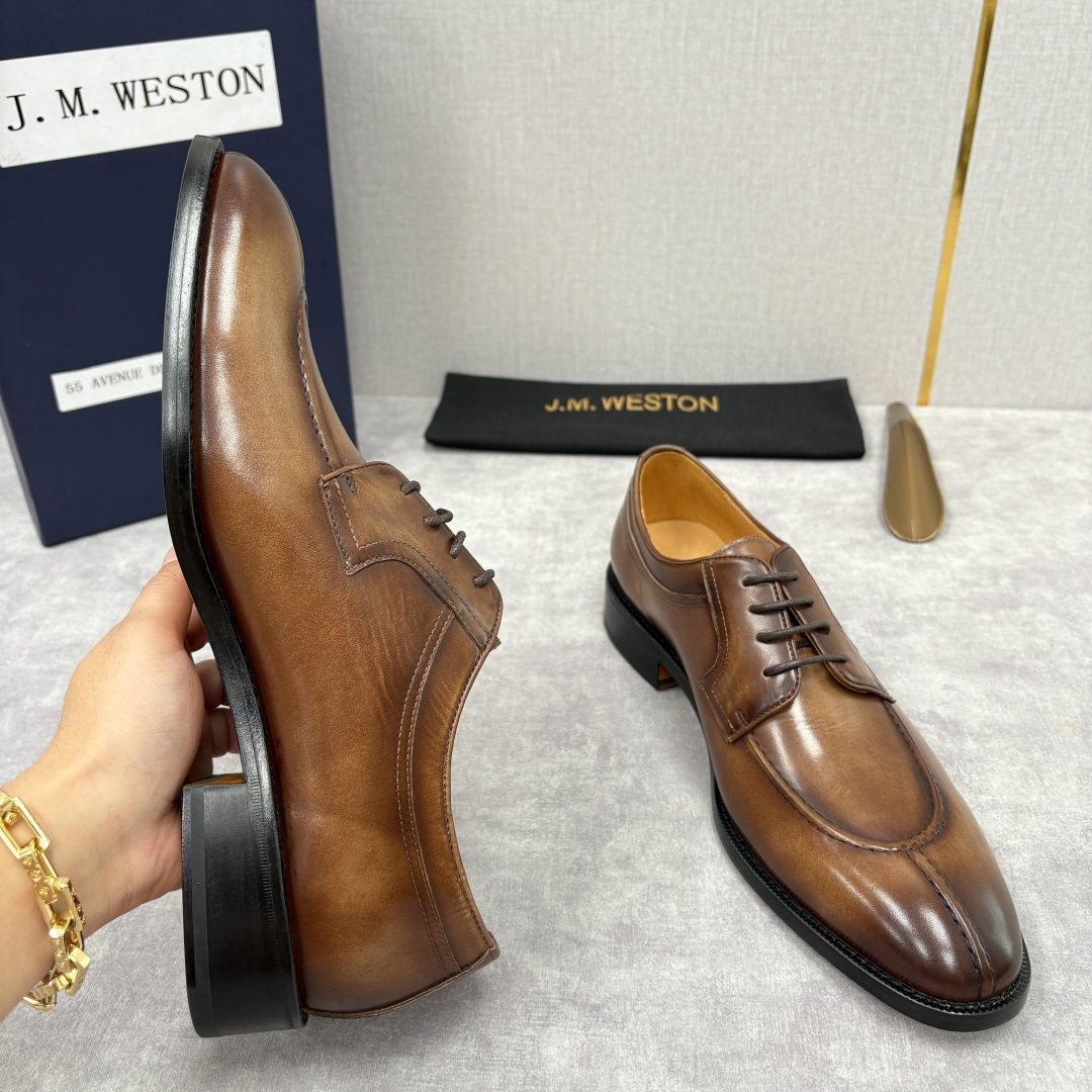 💋💍J.M.Westo*n 威士-顿 男士德比鞋正装鞋皮鞋 法国顶级皮鞋品牌 以简约线条勾勒出法式优雅的
