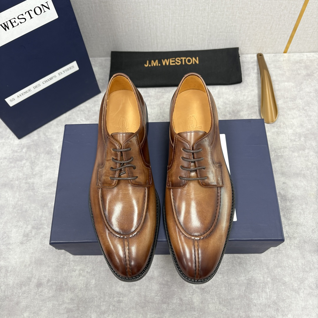 💋💍J.M.Westo*n 威士-顿 男士德比鞋正装鞋皮鞋 法国顶级皮鞋品牌 以简约线条勾勒出法式优雅的