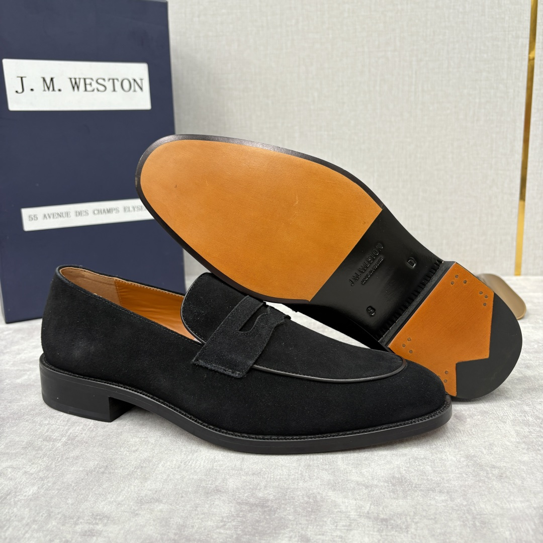 💋💍J.M.Westo*n 威士-顿 男士乐福鞋正装鞋皮鞋 法国顶级皮鞋品牌。精选意大利顶级小牛皮/高丝