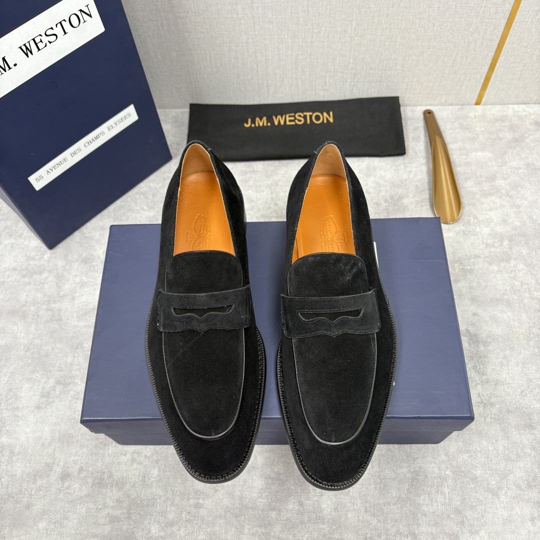 💋💍J.M.Westo*n 威士-顿 男士乐福鞋正装鞋皮鞋 法国顶级皮鞋品牌。精选意大利顶级小牛皮/高丝