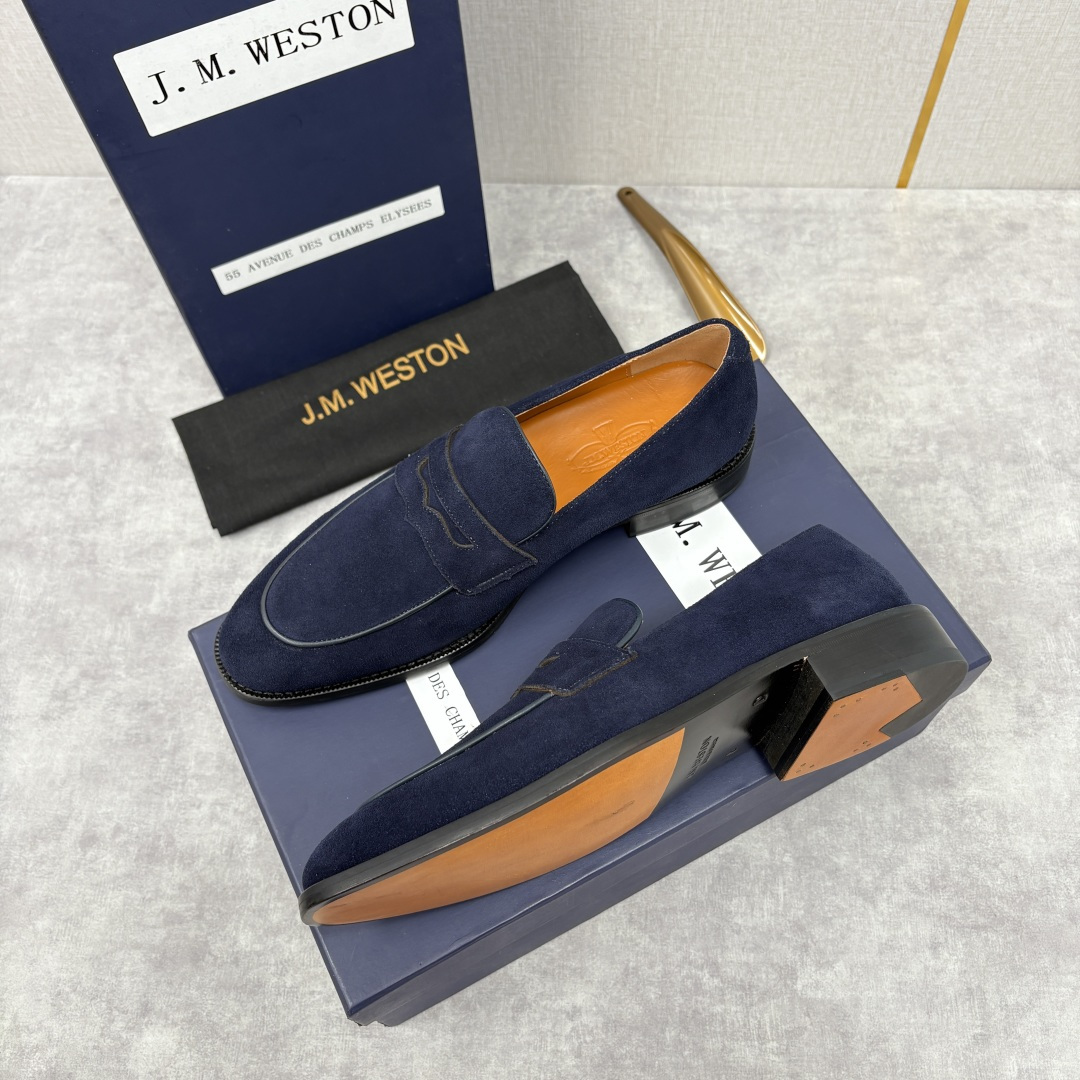 💋💍J.M.Westo*n 威士-顿 男士乐福鞋正装鞋皮鞋 法国顶级皮鞋品牌。精选意大利顶级小牛皮/高丝