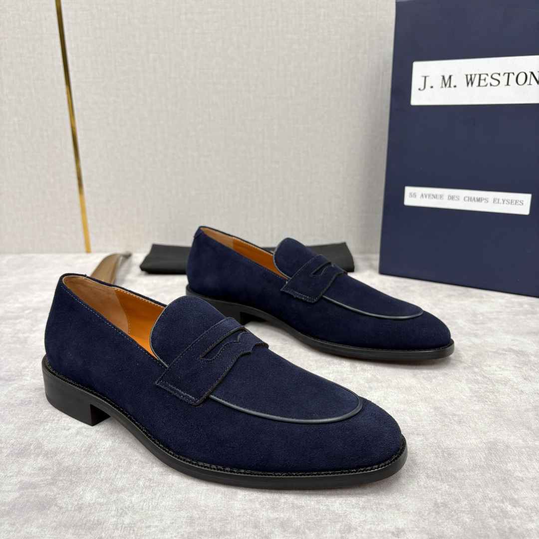 💋💍J.M.Westo*n 威士-顿 男士乐福鞋正装鞋皮鞋 法国顶级皮鞋品牌。精选意大利顶级小牛皮/高丝