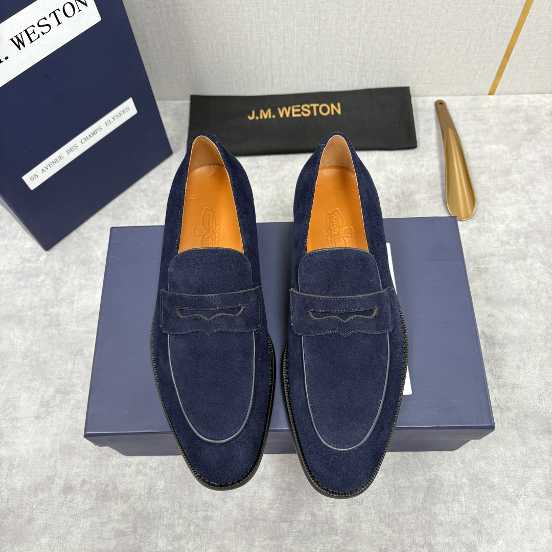 💋💍J.M.Westo*n 威士-顿 男士乐福鞋正装鞋皮鞋 法国顶级皮鞋品牌。精选意大利顶级小牛皮/高丝