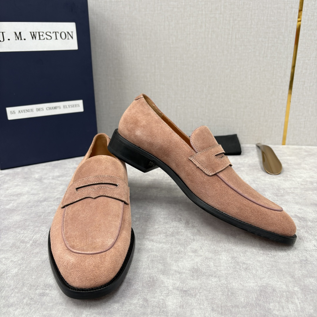 💋💍J.M.Westo*n 威士-顿 男士乐福鞋正装鞋皮鞋 法国顶级皮鞋品牌。精选意大利顶级小牛皮/高丝