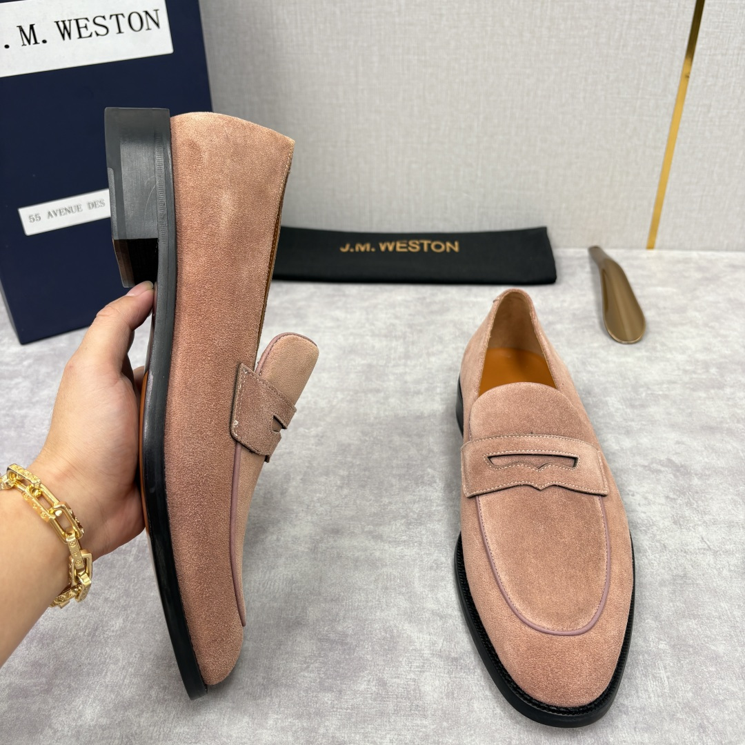 💋💍J.M.Westo*n 威士-顿 男士乐福鞋正装鞋皮鞋 法国顶级皮鞋品牌。精选意大利顶级小牛皮/高丝