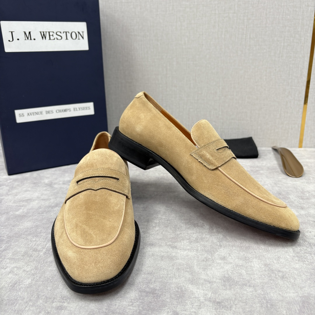 💋💍J.M.Westo*n 威士-顿 男士乐福鞋正装鞋皮鞋 法国顶级皮鞋品牌。精选意大利顶级小牛皮/高丝