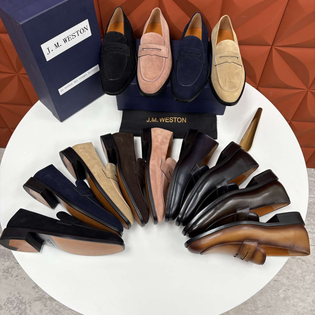 💋💍J.M.Westo*n 威士-顿 男士乐福鞋正装鞋皮鞋 法国顶级皮鞋品牌。精选意大利顶级小牛皮/高丝