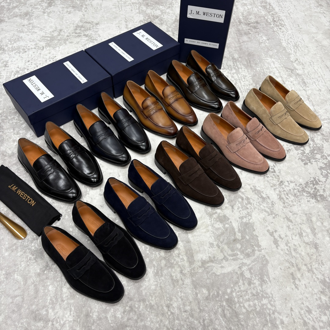 💋💍J.M.Westo*n 威士-顿 男士乐福鞋正装鞋皮鞋 法国顶级皮鞋品牌。精选意大利顶级小牛皮/高丝